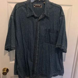 RUSTLER XL BUTTON FRONT DENIM  SHIRT